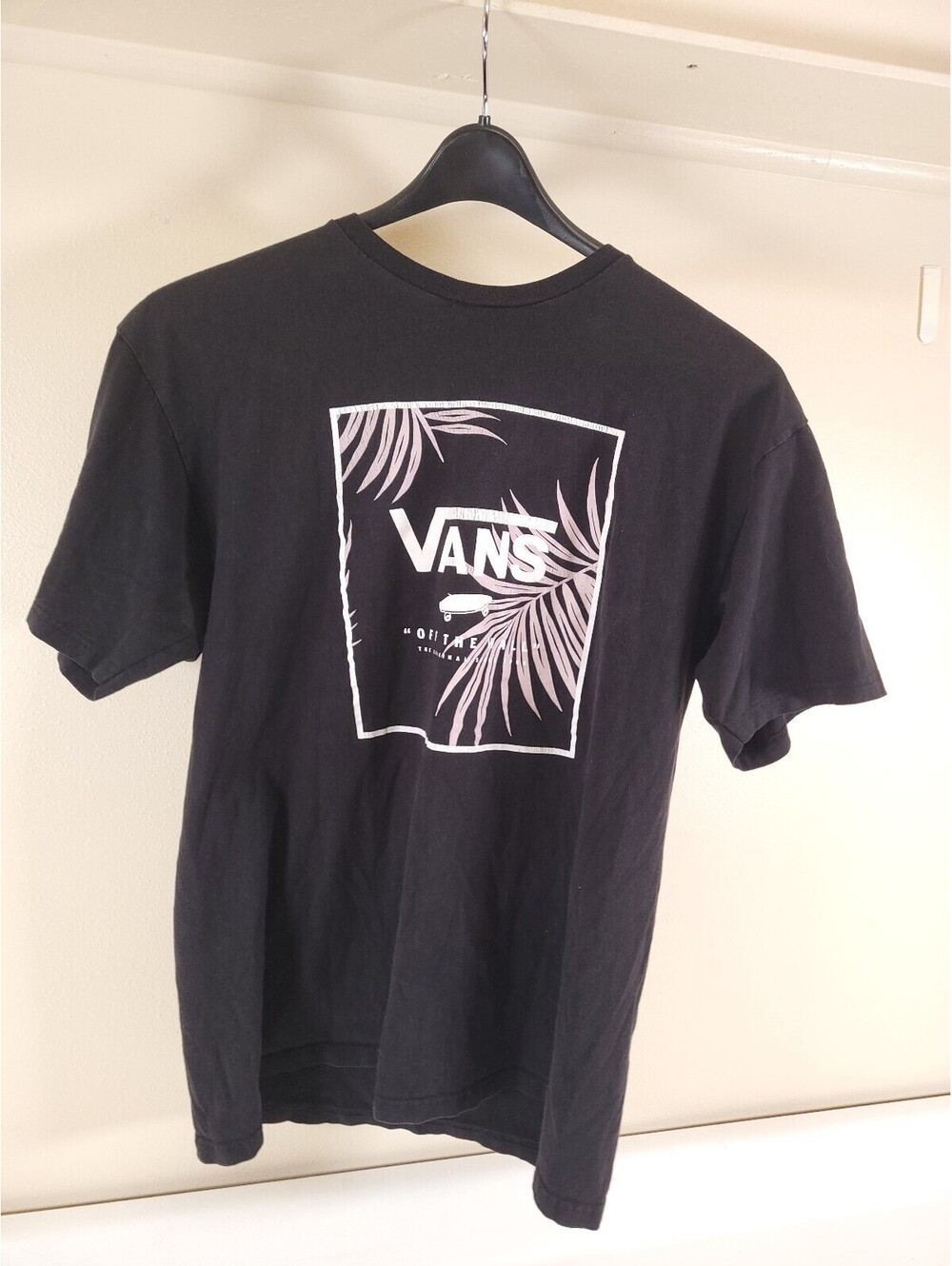 Vans t shirt mens large black skate tee distressed
